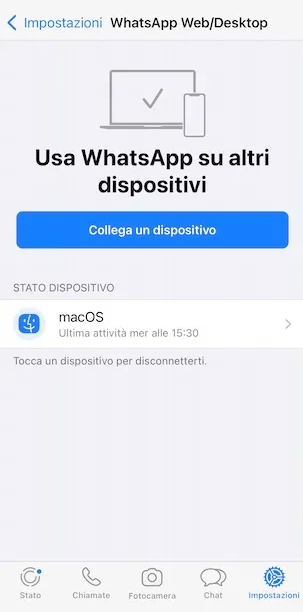 WhatsApp per iPhone: collega dispositivi per WhatsApp Web WhatsApp per iPhone: collega dispositivi per WhatsApp Web